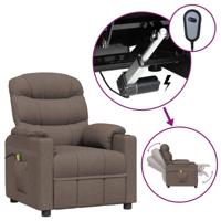 Massagestoel elektrisch stof taupe