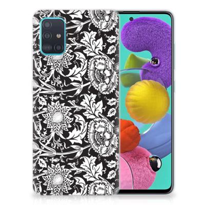 Samsung Galaxy A51 | TPU Case | Black Flowers Samsung Galaxy A51 | TPU Case | Black Flowers