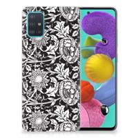 Samsung Galaxy A51 | TPU Case | Black Flowers
