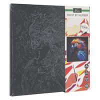 Creative Craft Group Schilderen op nummer black papegaai, 30x30cm