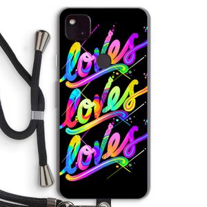 Loves: Pixel 4a 5G Transparant Hoesje met koord