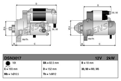 Startmotor / Starter DSN3017