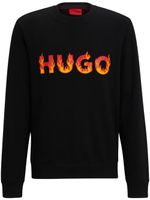 HUGO sweat à logo imprimé - Noir