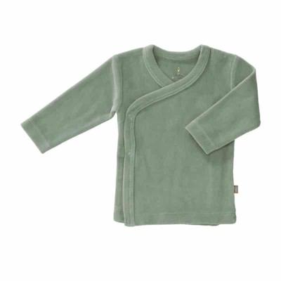 Fresk wikkelvestje velours Forest green-0-3 mnd
