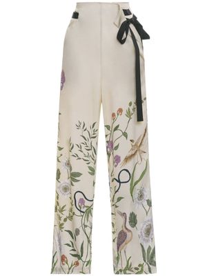 Agua By Agua Bendita Broek met wijde pijpen - Wit Agua By Agua Bendita Broek met wijde pijpen - Wit