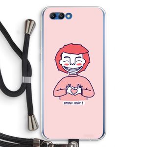 Hartje: Honor 10 Transparant Hoesje met koord