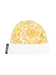 Versace Kids chapeau Barocco Baby en coton - Blanc