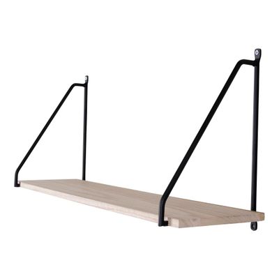 Wandplank - Wandplank Hout - Wandplank Industrieel - Zwevend - Plank - Muurplank - Hout/Metaal