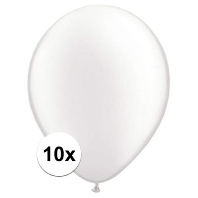 Ballonnen 10 stuks parel wit Qualatex