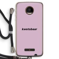 kwetsbaar: Motorola Moto Z Force Transparant Hoesje met koord