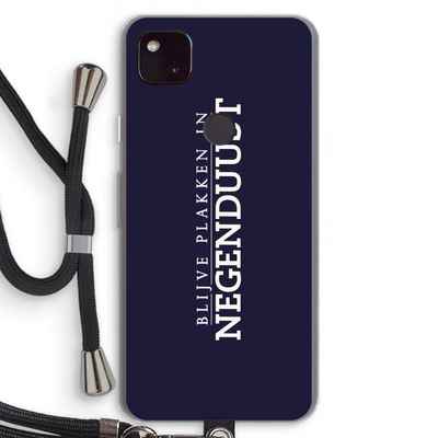 Blijve plakken in Negenduust: Pixel 4a 5G Transparant Hoesje met koord
