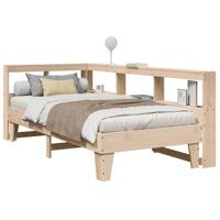Bed met boekenkast zonder matras massief grenenhout 90x200 cm