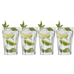 4x Drink/water glazen 440 ml - Drinkglazen