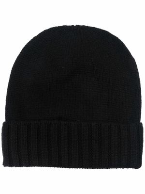 Dell'oglio bonnet à détail nervuré - Noir