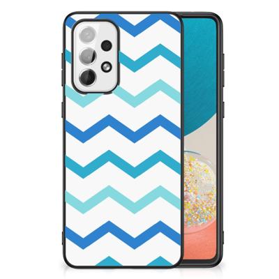 Samsung Galaxy A73 Back Case Zigzag Blauw