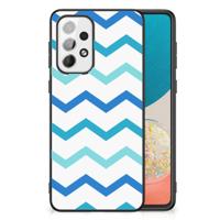 Samsung Galaxy A73 Back Case Zigzag Blauw