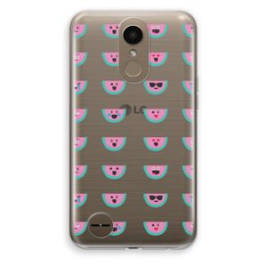 Smiley watermeloenprint: LG K10 (2017) Transparant Hoesje