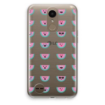 Smiley watermeloenprint: LG K10 (2017) Transparant Hoesje
