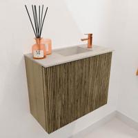 Toiletmeubel Mondiaz Joya Dlux | 50 cm | Meubelkleur Dusk | Faye wastafel Opalo Wasbak Rechts | 1 kraangat
