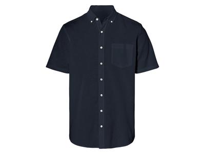 LIVERGY Heren overhemd (Marineblauw, L)