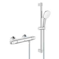 GROHE Grohtherm 1000 Comfortset - thermostatisch - HOH=15cm - met koppeling - 60cm - chroom 34820005