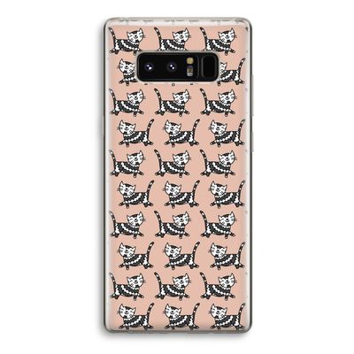 Zwarte poes: Samsung Galaxy Note 8 Transparant Hoesje