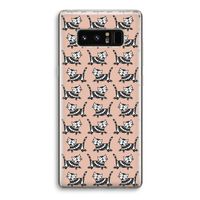 Zwarte poes: Samsung Galaxy Note 8 Transparant Hoesje