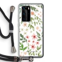 Botanical sweet flower heaven: Huawei P40 Pro Transparant Hoesje met koord