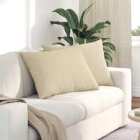 VidaXL Sofa kussens 2 pcs crème 70 x 50 cm stof
