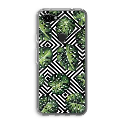 Geometrische jungle: Google Pixel 3a Transparant Hoesje