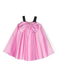 TWINSET Kids robe satiné à détail de nœud - Rose