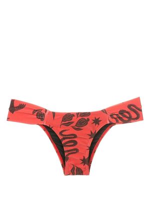 Lygia & Nanny bas de bikini Ritz imrimé - Marron