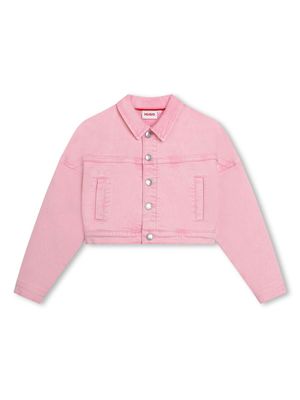 HUGO KIDS veste en maille à logo appliqué - Rose