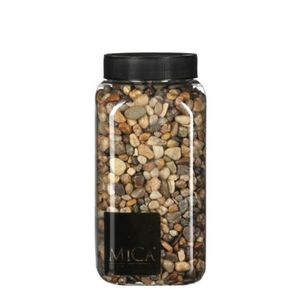 Mica decoratie steentjes/kiezeltjes bruin 650 ml   -