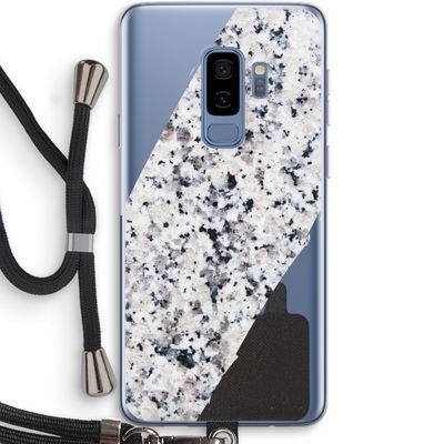 Gespikkelde marmer: Samsung Galaxy S9 Plus Transparant Hoesje met koord