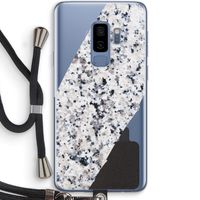 Gespikkelde marmer: Samsung Galaxy S9 Plus Transparant Hoesje met koord