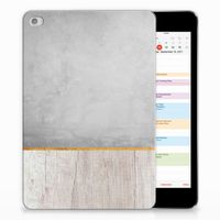 Apple iPad Mini 4 | Mini 5 (2019) Silicone Tablet Hoes Wood Concrete - thumbnail