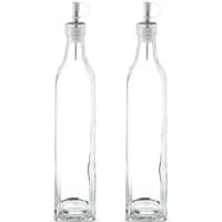 Zeller Azijnfles of Oliefles - 2x - glas - 500 ml - schenktuit - Doseerflessen voor op tafel Zeller Azijnfles of Oliefles - 2x - glas - 500 ml - schenktuit - Doseerflessen voor op tafel