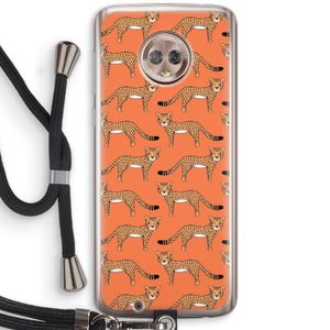 Cheetah: Motorola Moto G6 Transparant Hoesje met koord