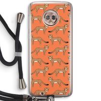 Cheetah: Motorola Moto G6 Transparant Hoesje met koord