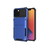 iPhone 12 Pro hoesje - Backcover - Pasjeshouder - Portemonnee - TPU - Marineblauw - thumbnail