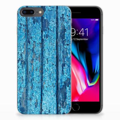 Apple iPhone 7 Plus | 8 Plus | Bumper Hoesje | Wood Blue