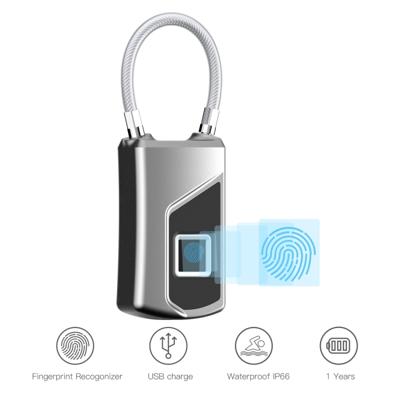 Anytek USB lading waterdichte anti-diefstal niet-wachtwoord elektrisch intelligente vingerafdruk hangslot