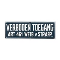 1x Kunststof bordje verboden toegang 12 x 35 cm