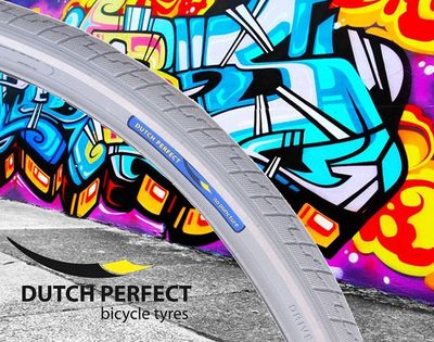 DUTCH PERFECT Dutchperfect buitenband 28 x 1.40" / 40-622mm anti-lek grijs met reflectie