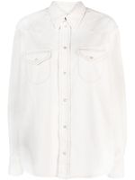 Bally chemise en coton à coutures contrastantes - Blanc - thumbnail