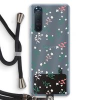 Small white flowers: Sony Xperia 5 II Transparant Hoesje met koord