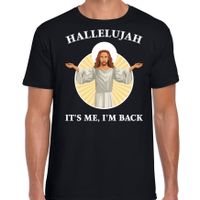 Hallelujah its me im back Kerst t-shirt / outfit zwart voor heren