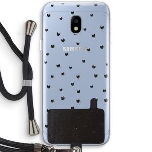 Kleine kattenkopjes: Samsung Galaxy J3 (2017) Transparant Hoesje met koord