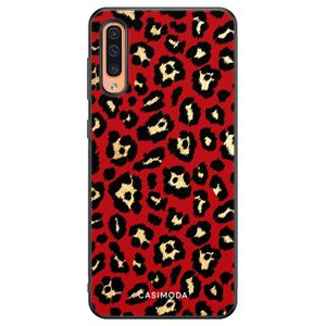 Samsung Galaxy A50/A30s hoesje - Luipaard rood